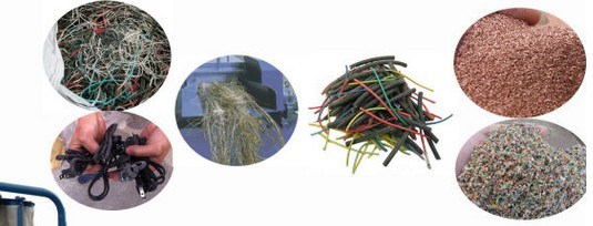Waste Copper Cables Recycling Equipment/Line/Machine (Capacity: 800-1000Kg/hr)