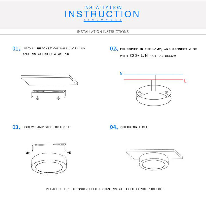 Round LED Surface Panel Light for Hotel 36W