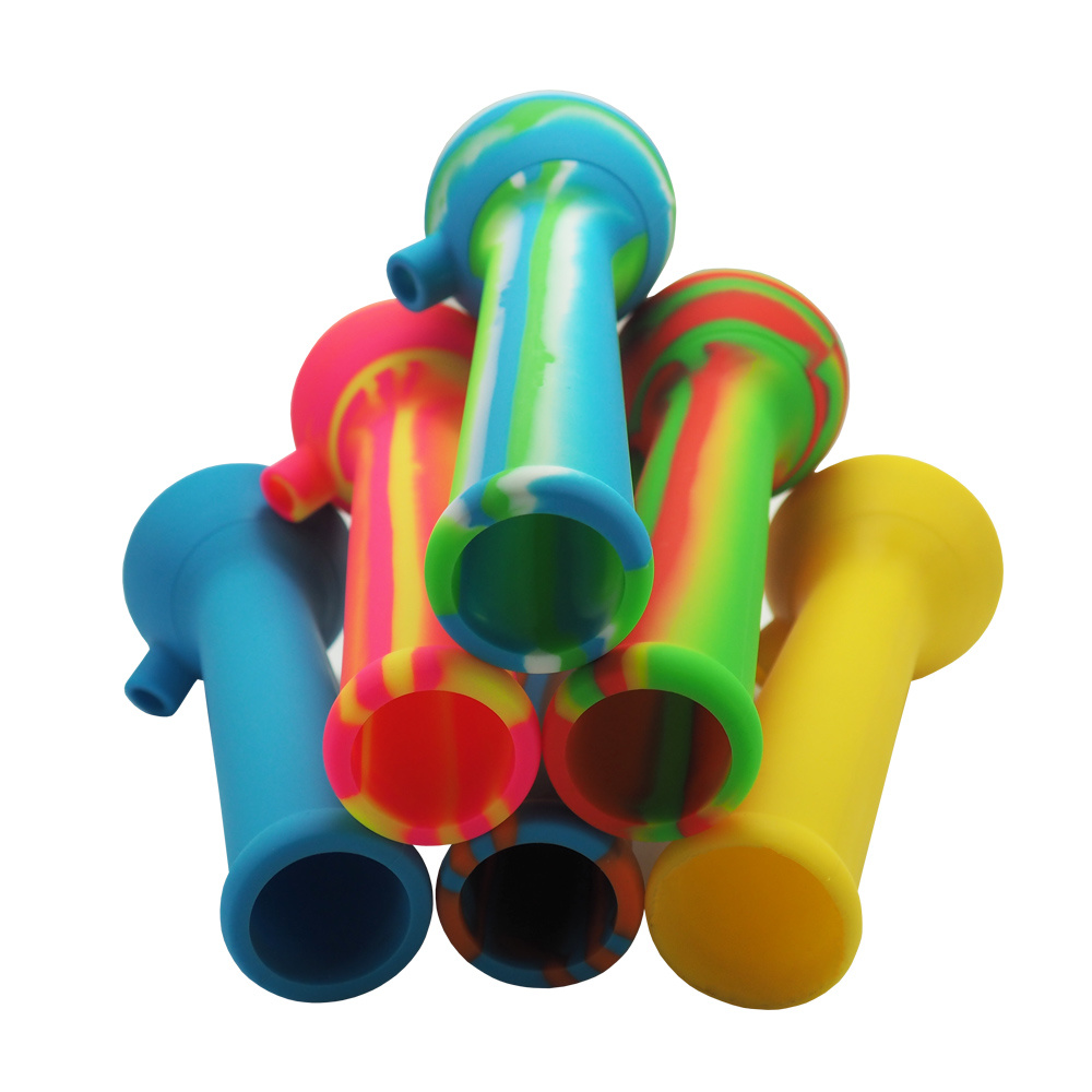 Smoking Silicone Water Pipe Straight Colorful Pipes Silicone Smoking Pipe