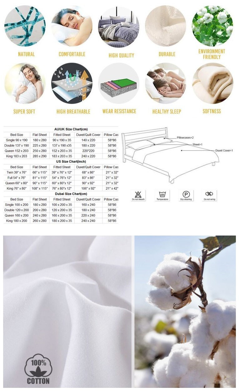 Hotel Hot Selling Natural Comfort Sheets Bed Linen