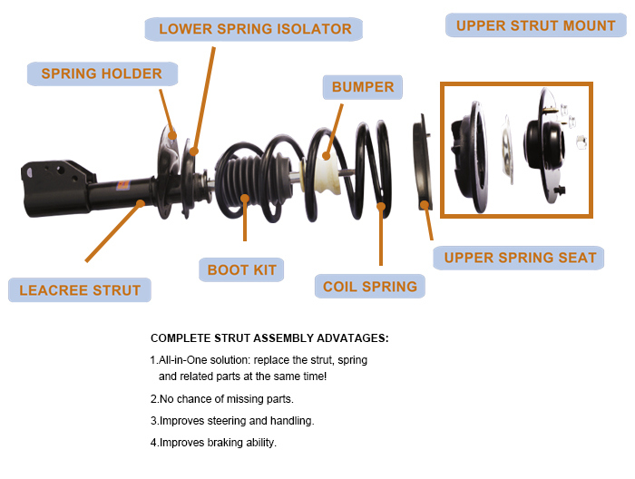 LEACREE Complete Strut Shock Assembly Front for Ford-F Series 1/2 Ton (4WD) 2004-2008 Car Parts