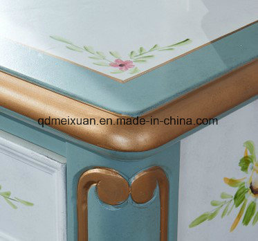 Combination of Dresser Small Bench Cosmetic Mirror Stool American Country Furniture Rural Mediterranean Hand-Painted (M-X3498)