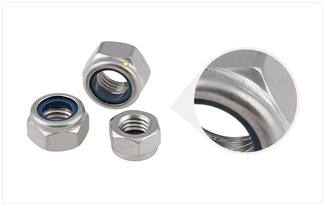 Stainless Steel Hex Nylon Threaded Insert Lock Nut