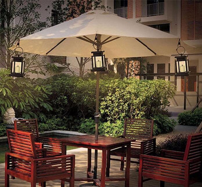 LED Garden Light Solar Umbrella Lantern Lamp