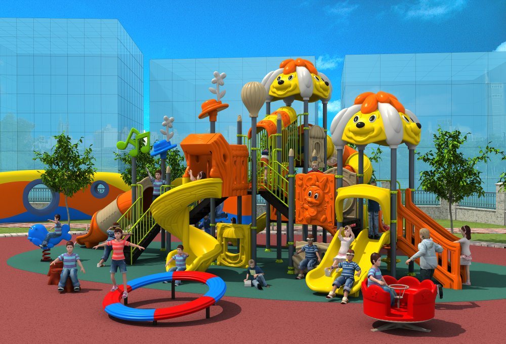 Children Outdoor Playground Big Slides for Kids, Plastic Outdoor Playground