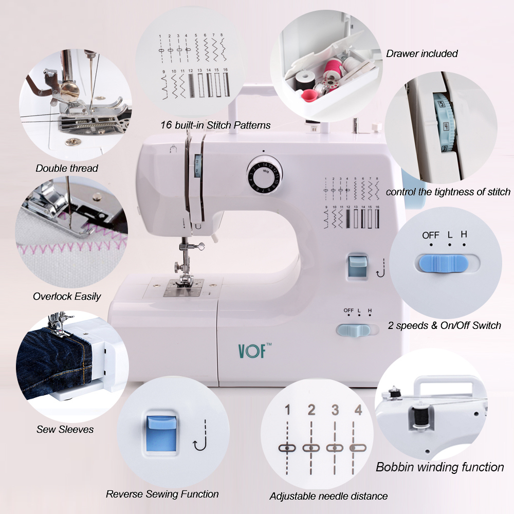 Hot Selling Product Overlock Portable Mini Handheld Household Sewing Machine Fhsm-700