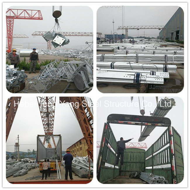 3 Legged Galvanized Lattice Self-Supporting Triangular Transmission Line Angle Steel Tower