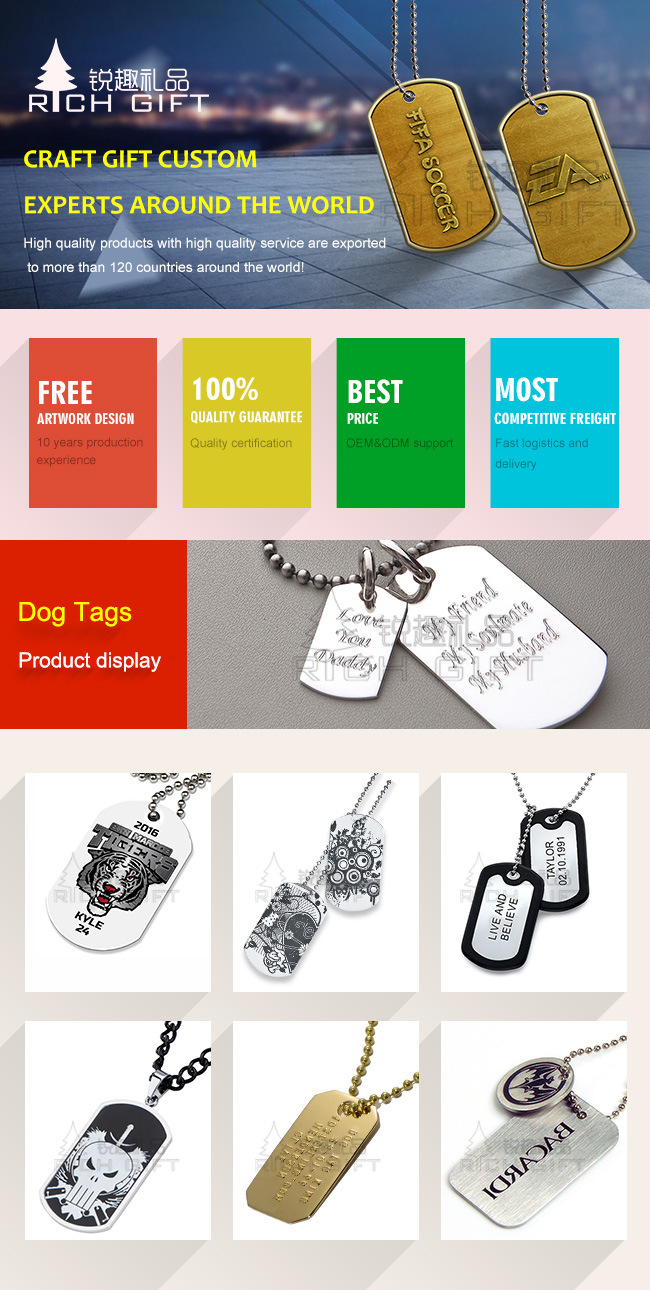 High Quality Custom Logo Metal Stainless Steel Engraved Pet Name Tags Dog ID Tag for Sale