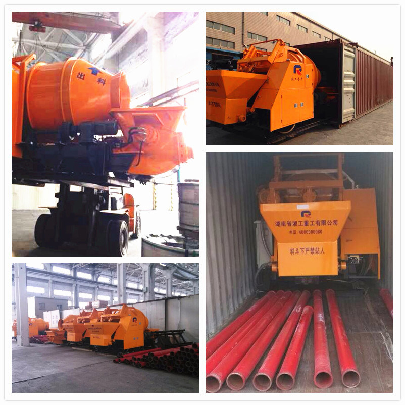 Portable Mini Trailer Concrete Mixer Pump Jbt40-P