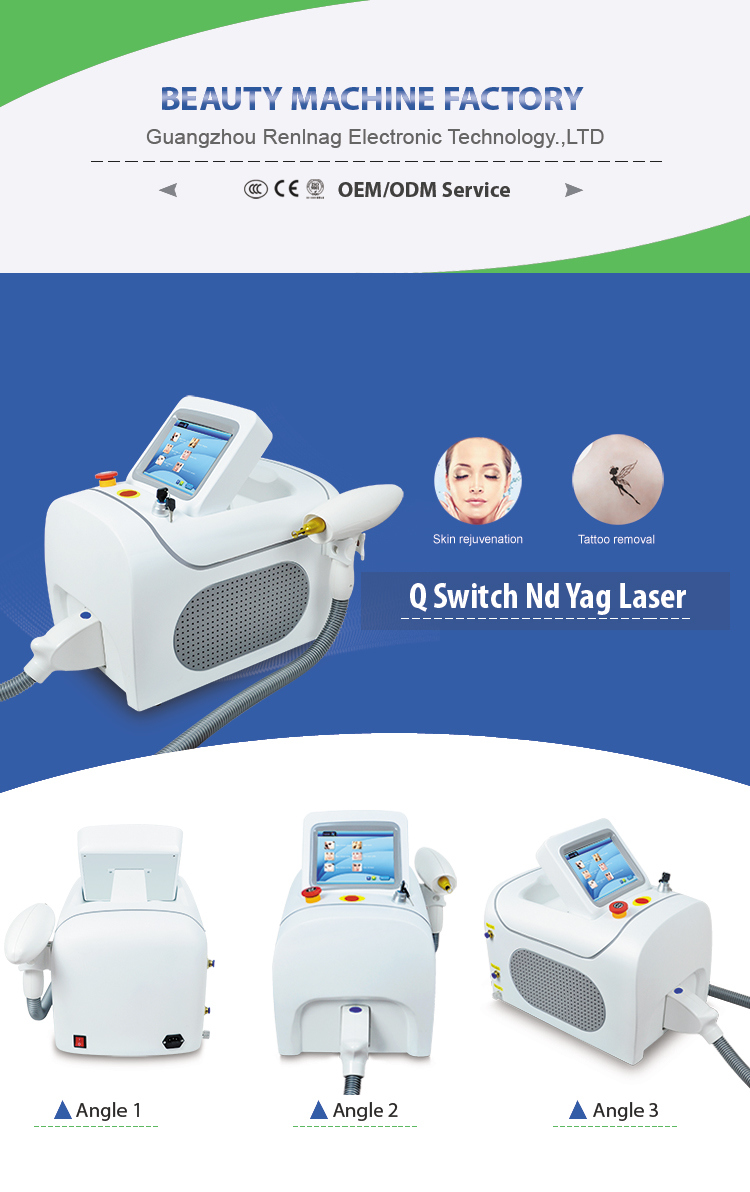 Portable Q Switched ND YAG Laser Machine China Price for Tattoo Pigment Removal