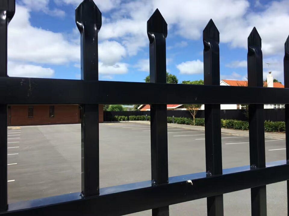 Angled Top Ornamental European Fence