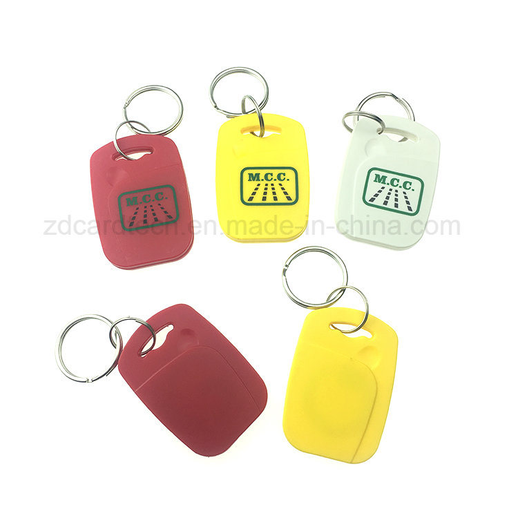 Custom 125kHz Tk4100 Plastic ABS RFID Keyfob for Access Control