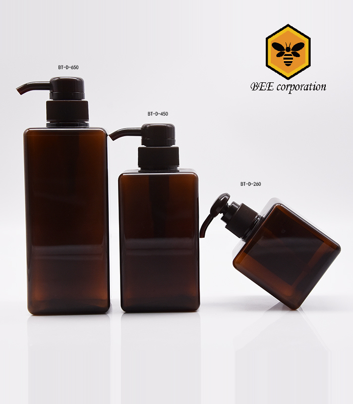 High Quality Square Shampoo Pump Plastic Bottle (BT-D-450)