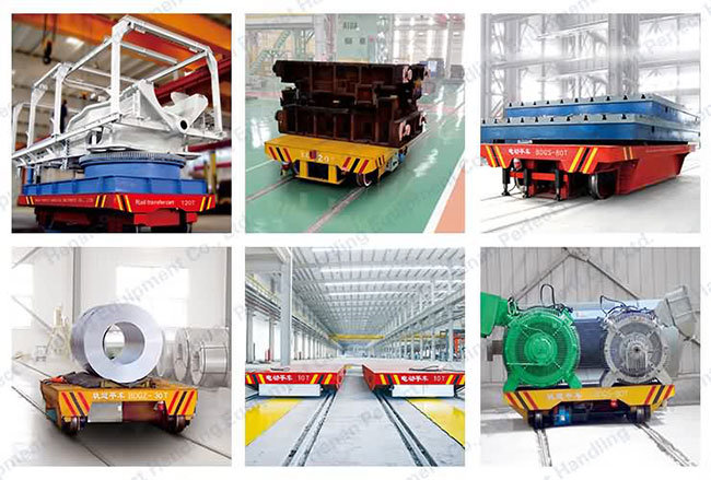 High Quality Bxc-25t Die Rail Conveyer Cement Floor Steerable Bogie