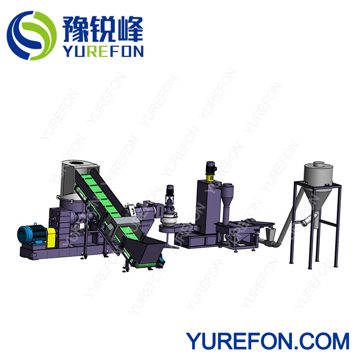 Die-Head Cutting Watering Cooling Recycling Pelletizing Machine Plastic