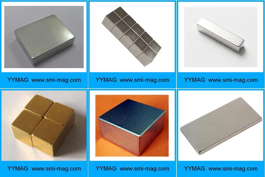 Black Bright Epoxy Coated Neodymium Block Magnets for Sale