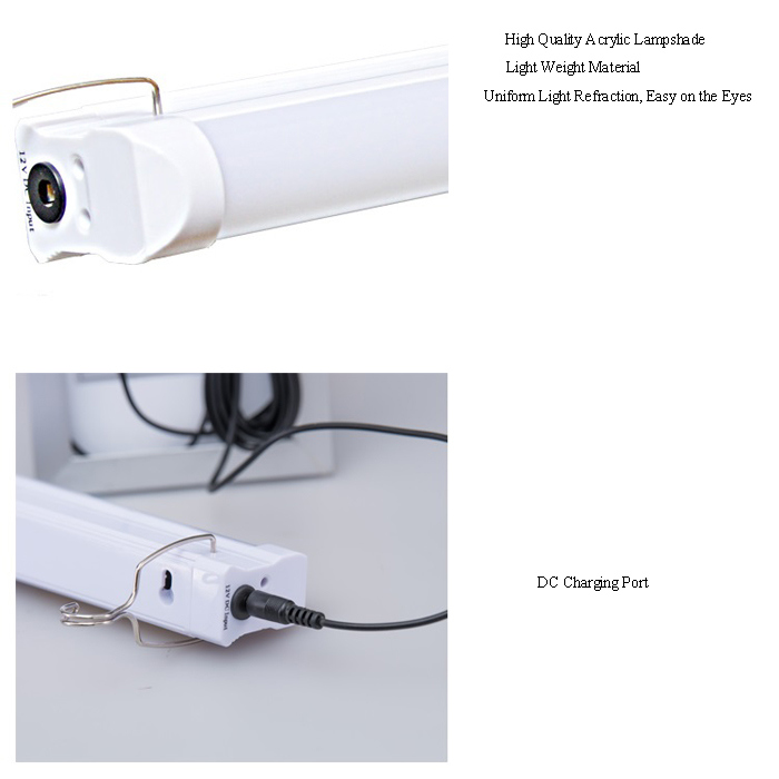 5W Remote Control Solar LED Rechargeable Tube Lamp Light Multifunctional Outdoor Portable Camping Solar Fluorescent Lamp