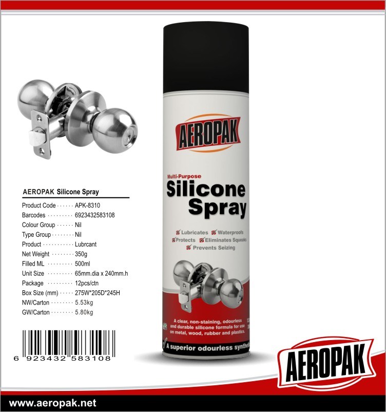 Aeropak Hot Sale Faster Dry Mould Releaser Silicone Oil Spray
