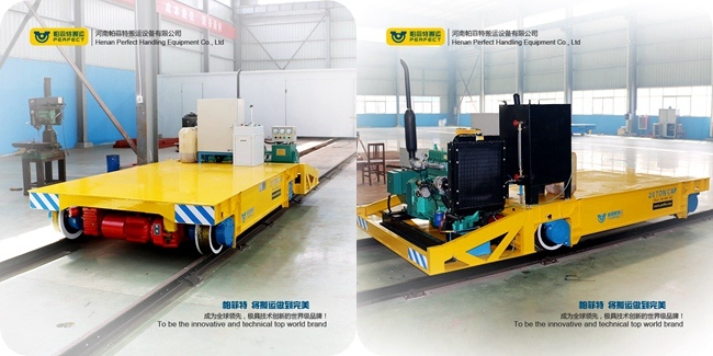 Warehouse Transferring Rail Flat Vehicle Heavy Duty Cargo Trolley