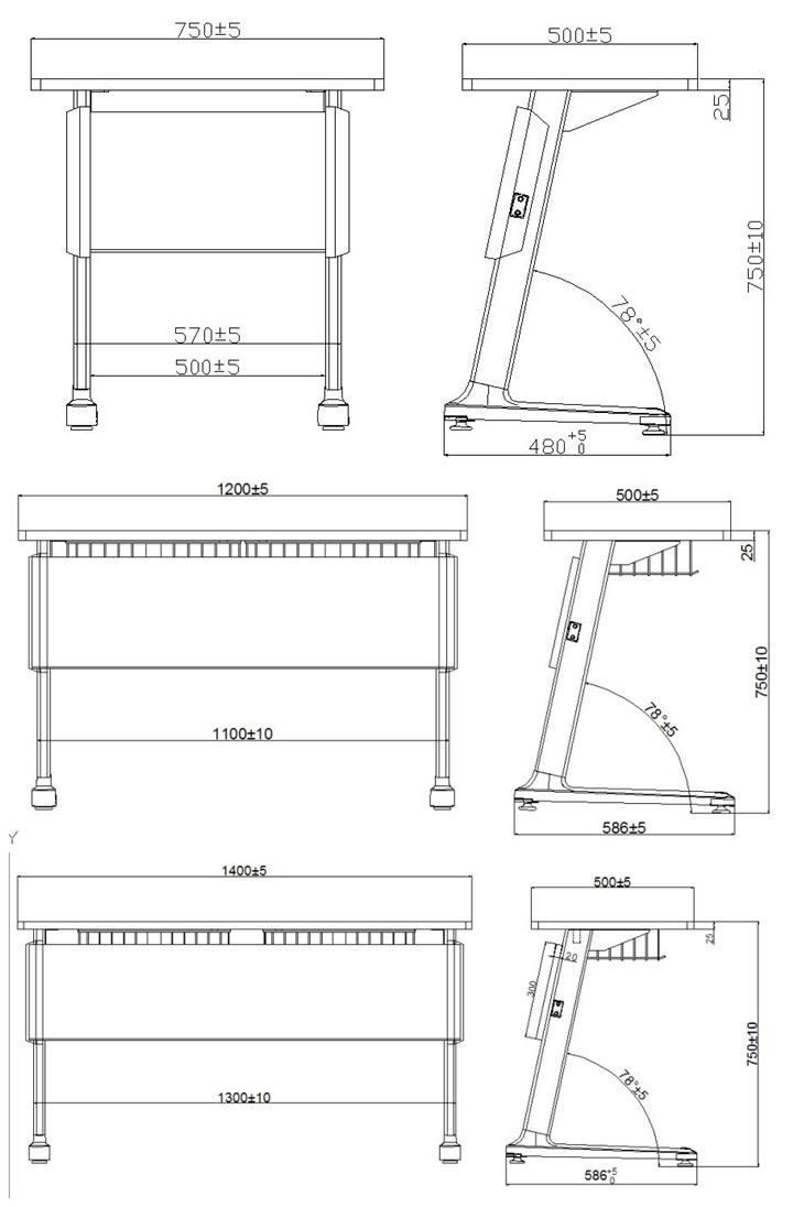 Office Conference Middle Primary School Student Double Desk Chair