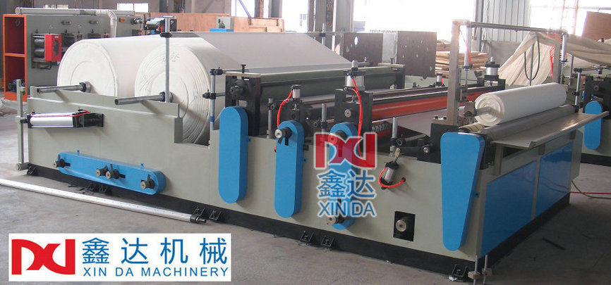 Toilet Paper Bobbin Slitting & Rewinding Machine