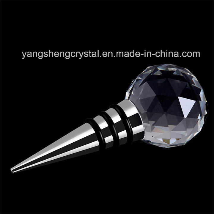 The Latest Models Various Colors Crystal Faceted Ball Wine Bottle Stopper