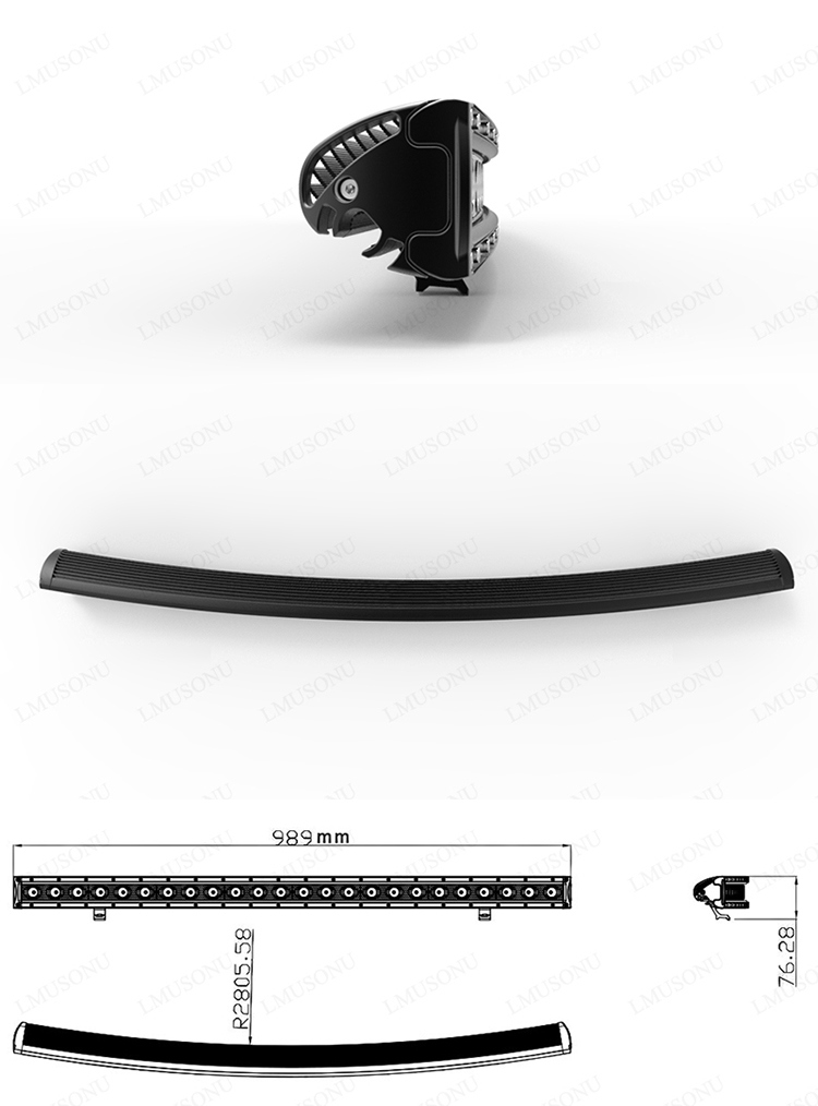 Lmusonu New Arrival Single Row 38.9 Inch 12V Waterproof IP67 LED Offroad Light Bar 120W