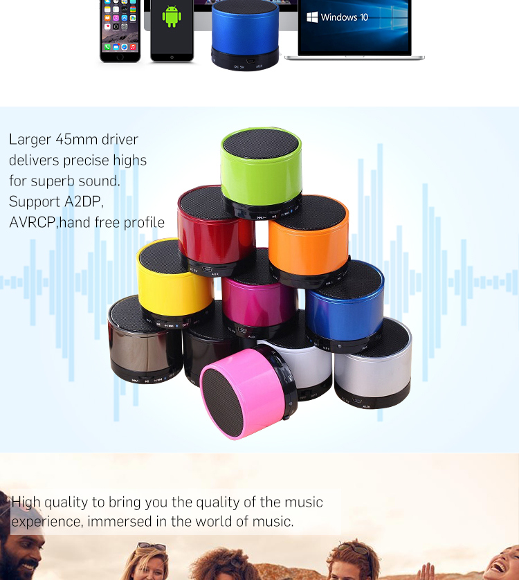 2018 Cheapest Portable Metal Mini Wireless Bluetooth Speaker (S10)