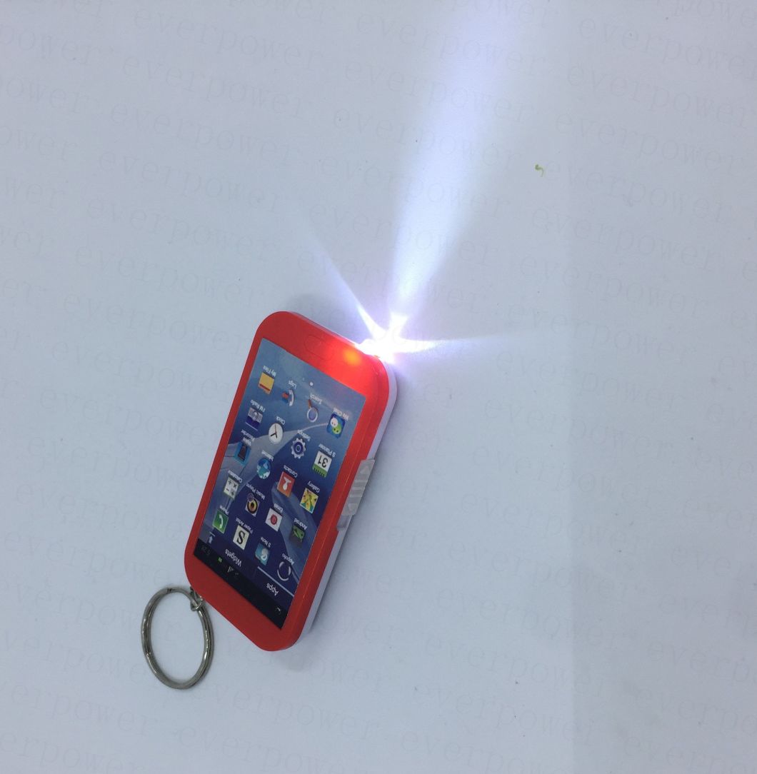 Mini Mobile Shape Ultra Bright LED Keyring Light Torch for Promotion