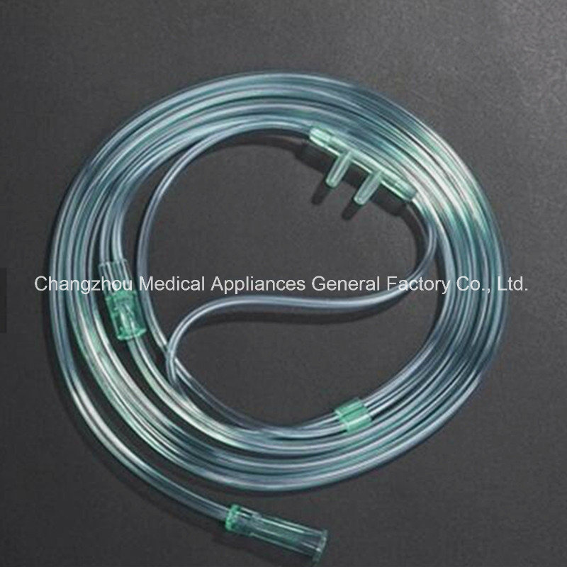 High Quality Green Disposable Nasal Oxygen Cannula with Ce