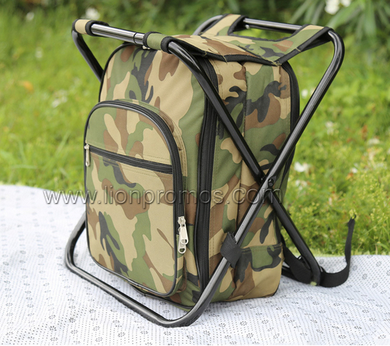 Summer Outdoor Camping Fishing Stool Picnic Bag with Tableware Set