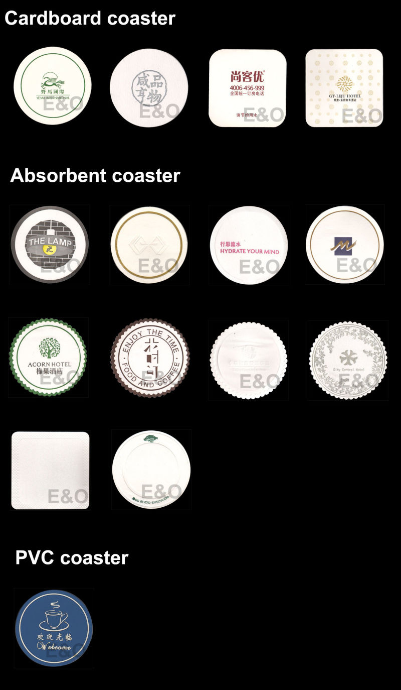 Absorbent Hotel Paper Coaster, Hotel Tissue Paper Disposable Coaster, Paper Cup Lid