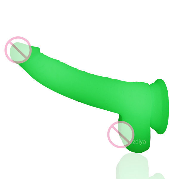 Fucking Adult Sex Products Glow in Dark Big Dick Sex Toys for Woman (DYAST375A-G)