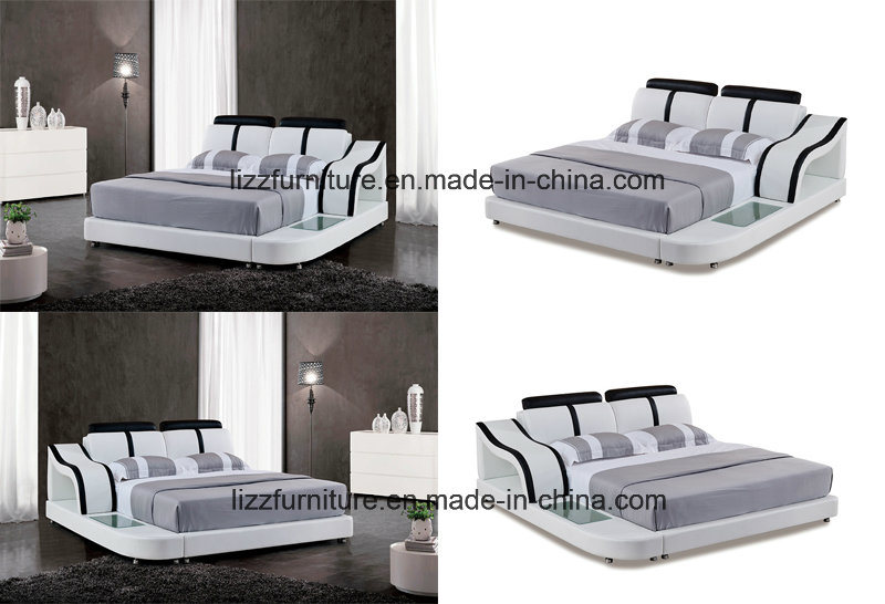Contemporary Italian Leather Double Bed for Bedroom