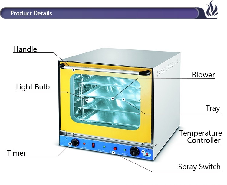 Industrial Deck Convection Oven for Bakery (HEO-6M-Y)