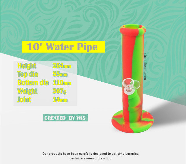 Portable Foldable Silicone Water Pipes for Smoking Dry Herb Unbreakable Water Percolator Oil Concentrate Metal Plastic Pipes