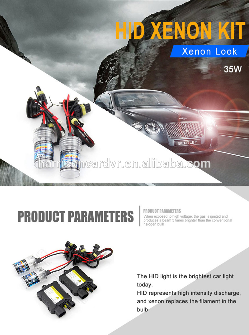 12V HID Xenon Light H1 H3 H7 H11 9005 35/55W DC Auto Car Headlight Replacement Kit 3000K 4300K 5000K 6000K 8000K 10000K 12000K