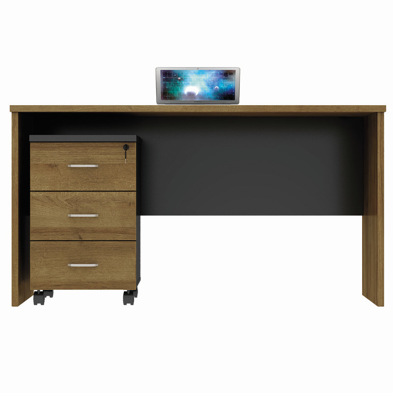 Wooden Executive/Manager Office Desk with Cabinet Bookcase