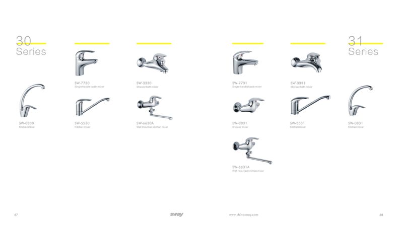 Double Handle Bath Faucet (SW-3325)