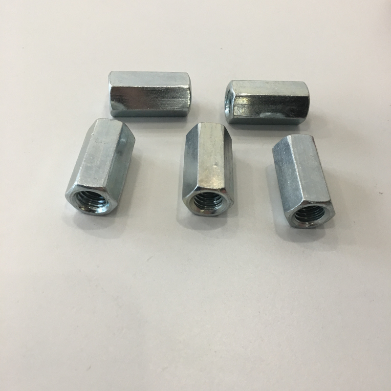 Fine Thread Products Blue and White Zinc Coupling Nut
