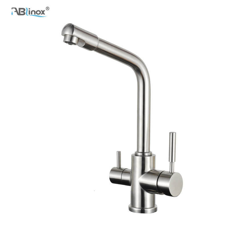 Three 3 Way Kitchen Purifier Faucets with Pure Water Flow Filter Tap