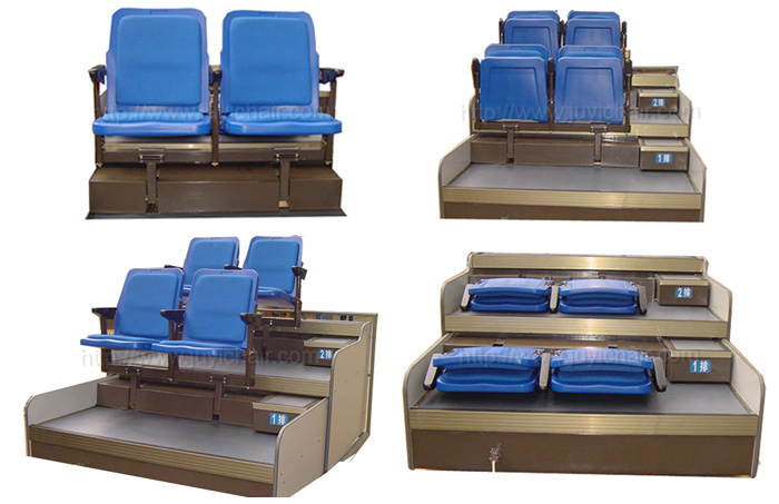 Jy-720 Telescopic Mobile Auditorium Chair Retractable Platform Seating System Bleacher Chairs Stadium Seats