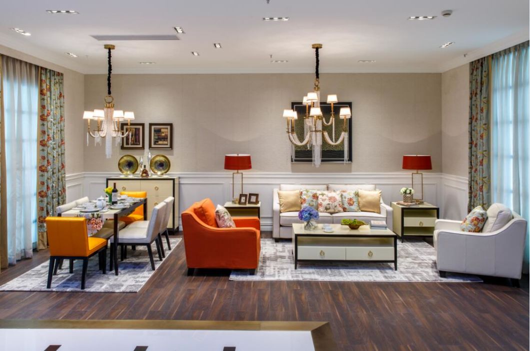Fashion American Style Living Room Furniture Modern Fabric Sofa (BM-1)