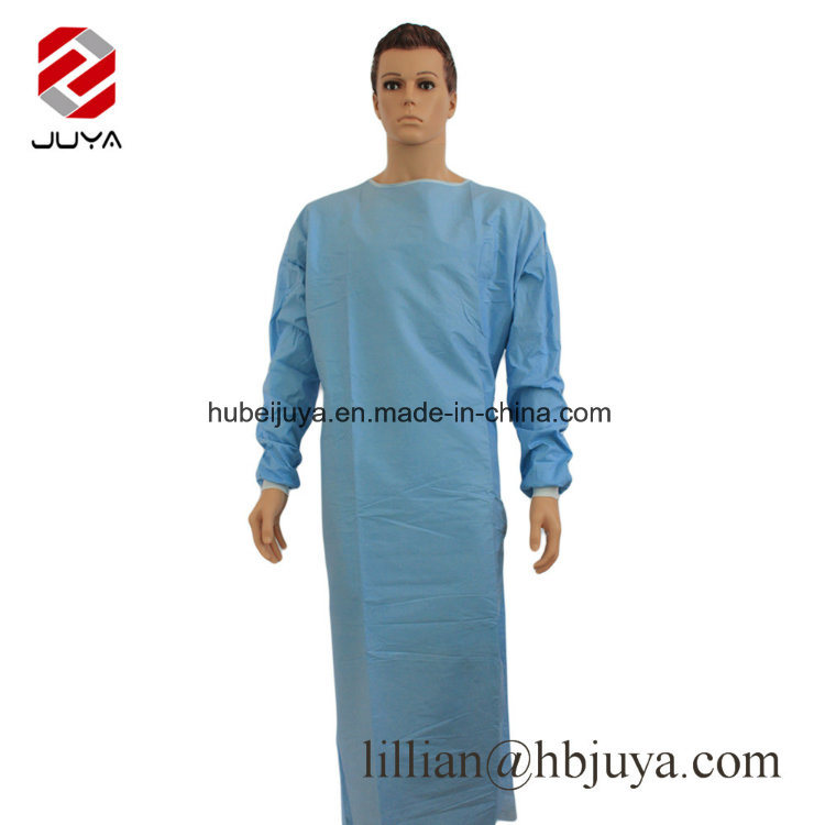 Sterile Disposable Non Woven Fabric/ SMS/ PP+PE Operation Surgical Gown