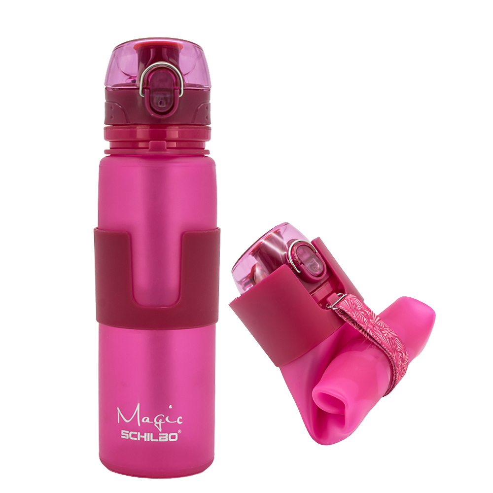 650ml Collapsible Silicone Sports Outdoor Water Bottle with One-Touch Cap