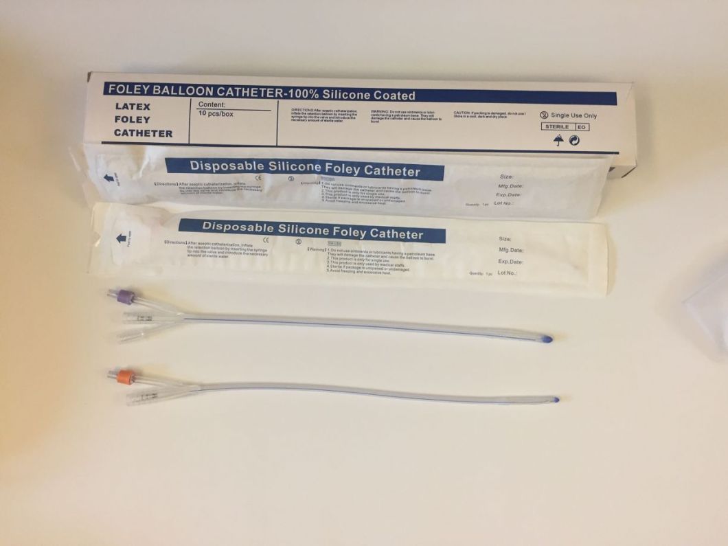 100% Silicone 2-Way Foley Catheter with Balloon