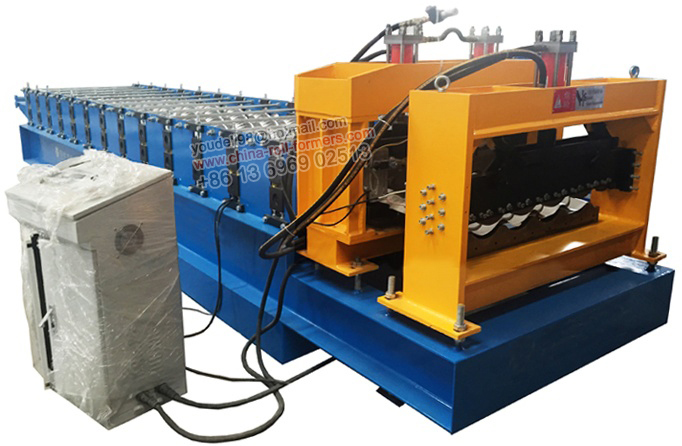 Metal Tile Roofing Panel Making Machine with Hydraulic Punching Stamp