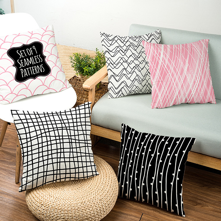 Printed Multi-Color 45*45cm Square Cotton&Linen Chair or Sofa Cushion/Pillow