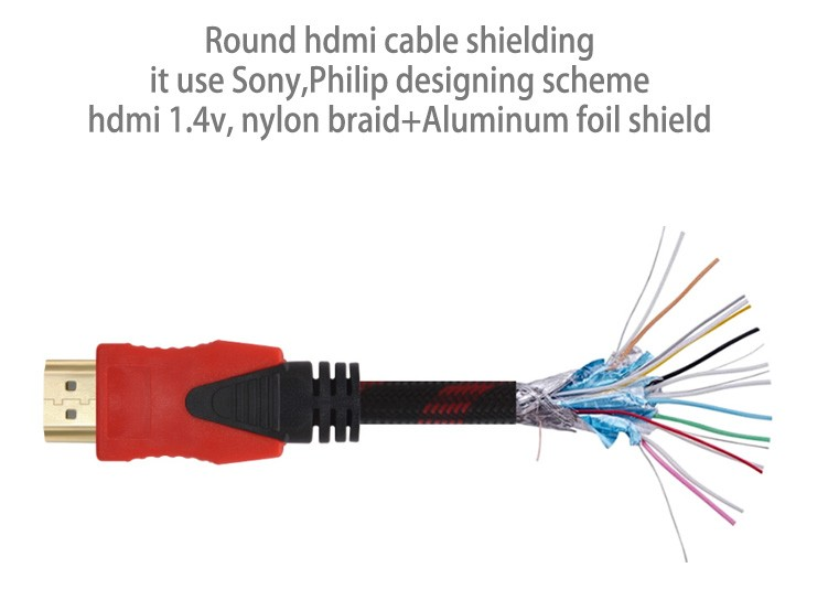 HDMI2.0V 4k*2k Gold Plated Flat 2.0version HDMI Cable