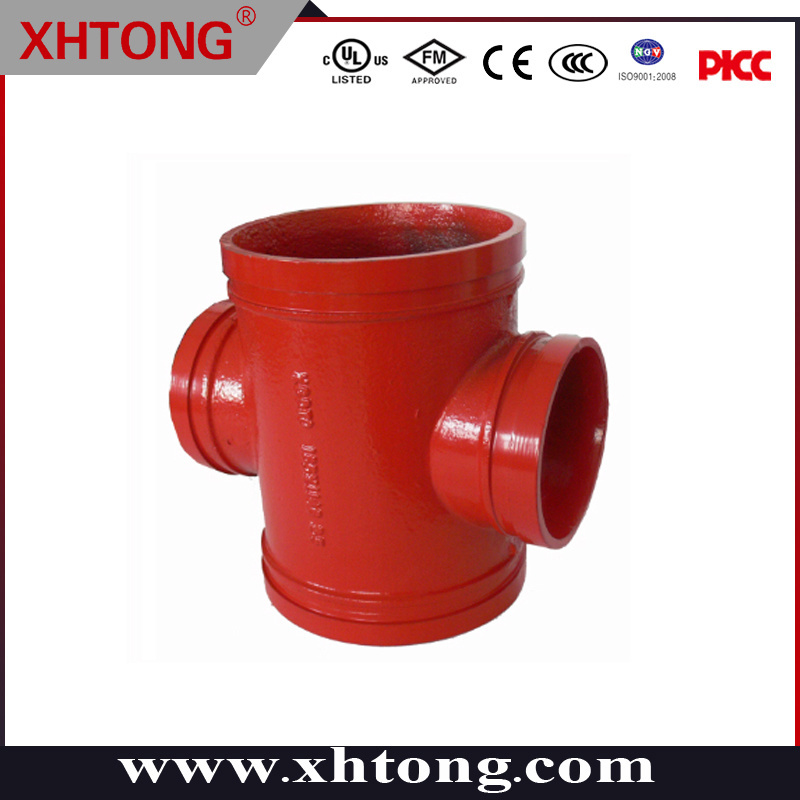 Us Standard Pipe Fitting Grooved Fittings Reducing Cross Used for Piping